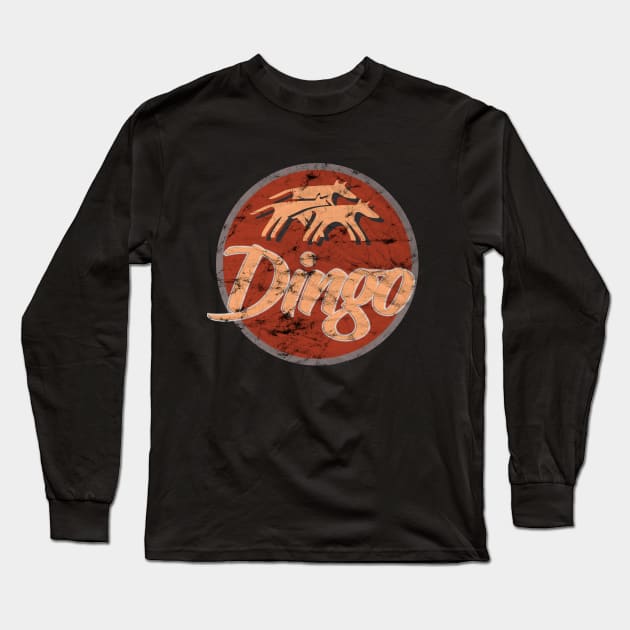 Dingo Dog Vintage Logo Long Sleeve T-Shirt by Dojaja